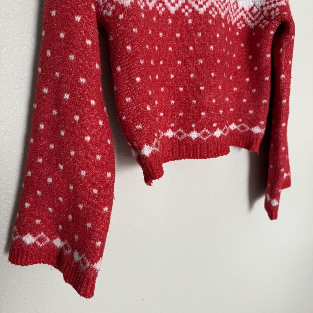 No Boundaries Oversized XXS Nordic Snowflake Holiday Pullover Sweater Ski Winter - Picture 6 of 16